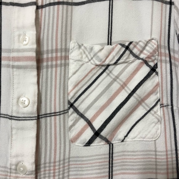 Chico's Women Button Up Shirt Size 2P Plaid Casual Petite Office - Picture 4 of 10